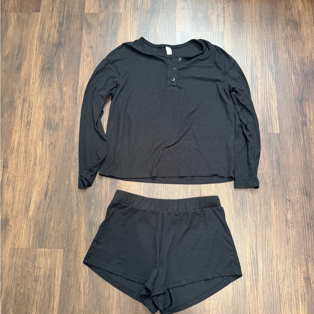 Stars Above Black Women's Pajama Set